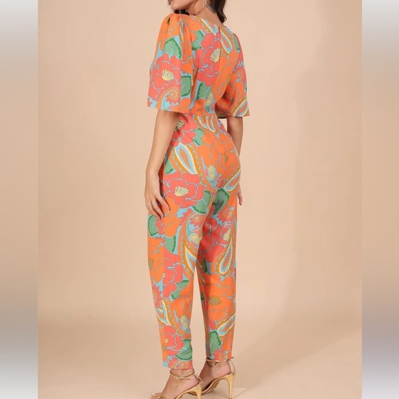 FARM Rio Floral Print Jumpsuit Size S - Picture 2 of 9